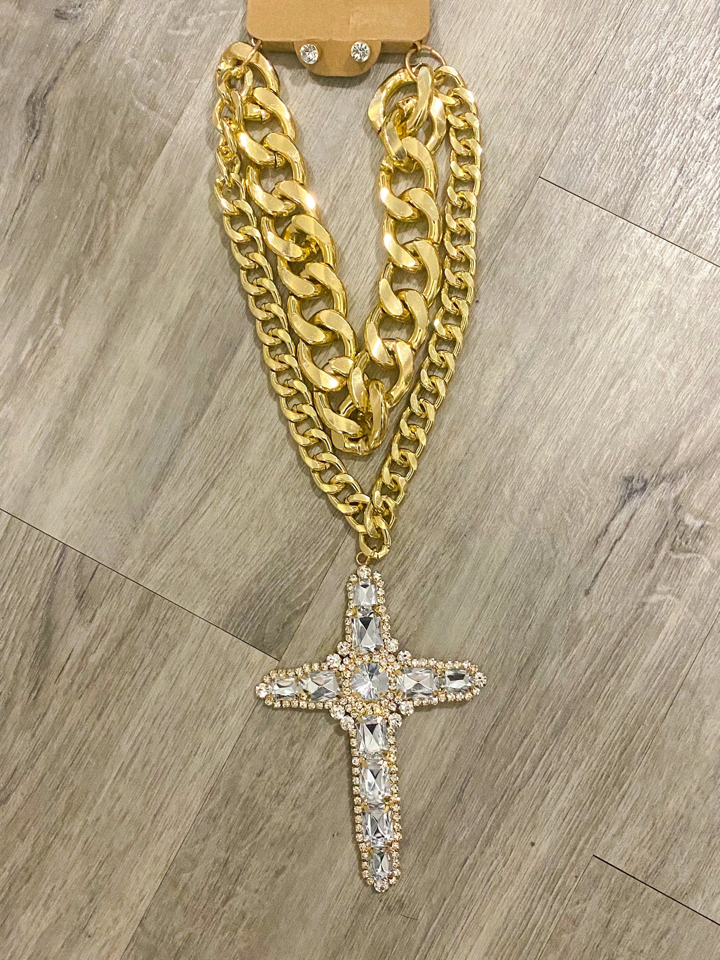 Gaudy Cross Necklace