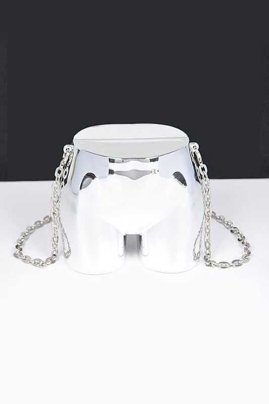 Iconic Novelty Clutch Swing Bag Silver